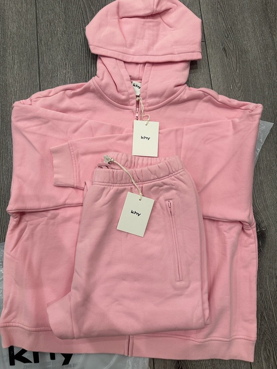 Khy Jackets & Blazers - khy Women's Pink Hooded Sweatshirt Jacket without tags